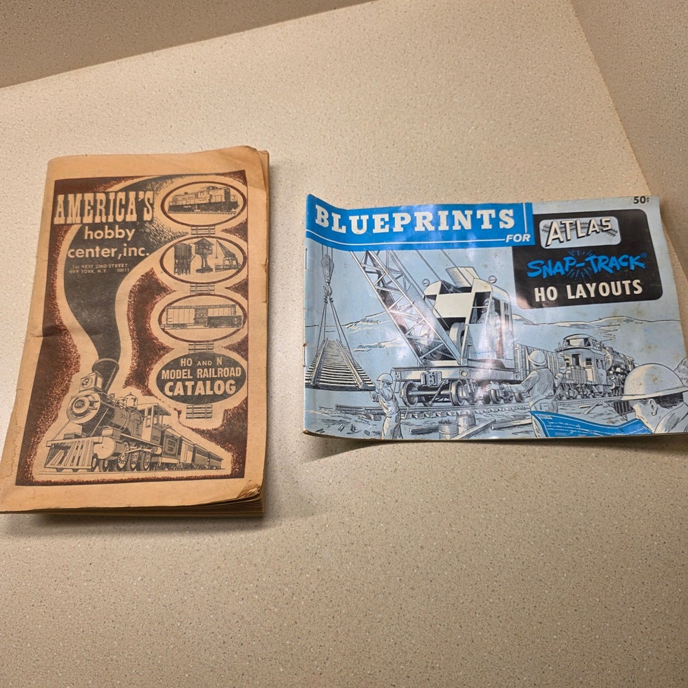 Vintage Model Railroad Catalog 1976 and Atlas HO N Scale Layout Blueprints